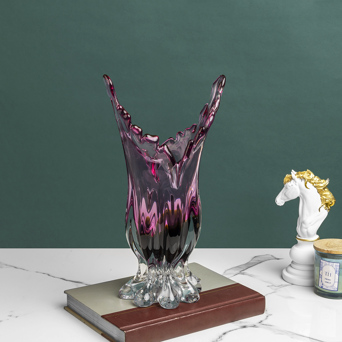 Lavendar Bliss Handblown Glass Decorative Vases & Home Decoration Items
