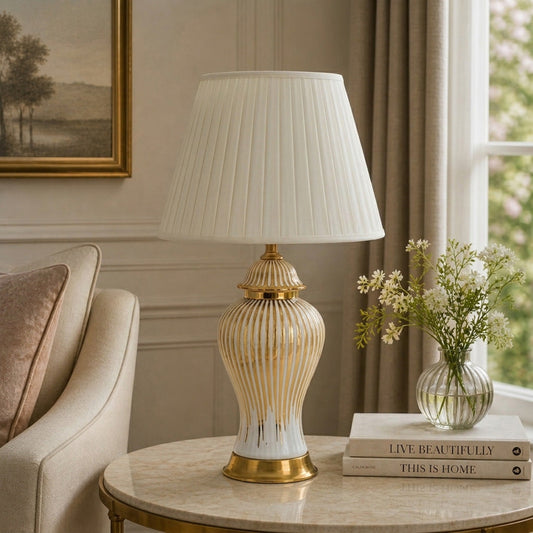 Elegant Stripe Table Lamp