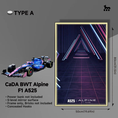 CaDA BWT Alpine F1 A525 Car display Frame And LEGO Set
