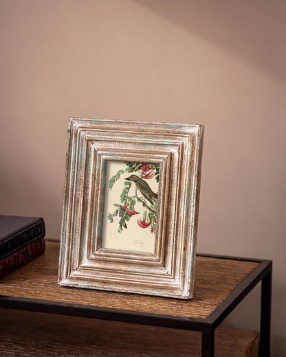 Vintage Ivory Groove Photo Frame