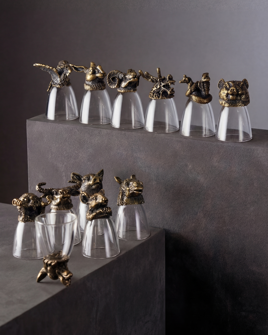 Animal Head Shooters Bronze - Set of 12