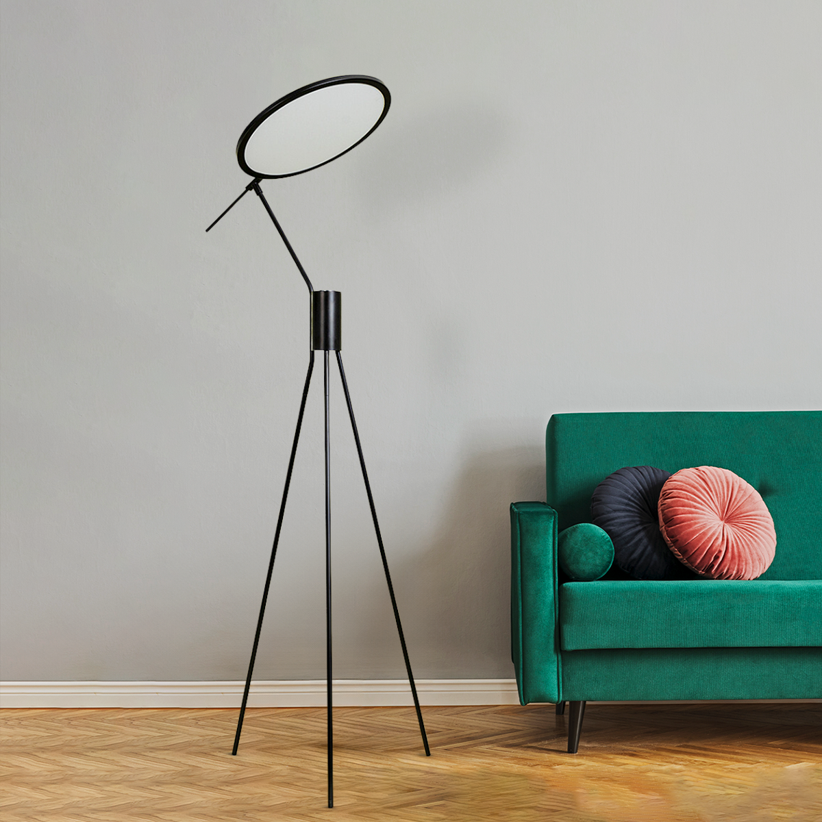 Modern Geometric Orb Designer Standing Lamp