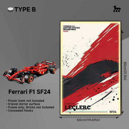 LEGO® TECHNIC™ Ferrari F1 SF24 42207 Car Display  Frame And LEGO Set