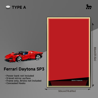 LEGO® Technic™ Supercar Wall Display Frame And LEGO Set