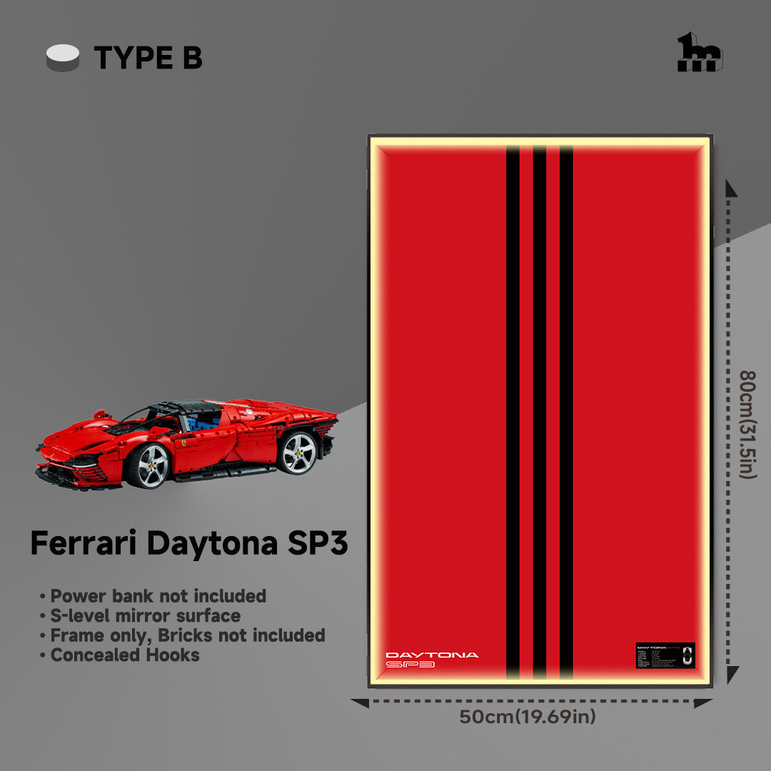 LEGO® TECHNIC™ Ferrari Daytona SP3 42143 Car Display Frame And LEGO Set