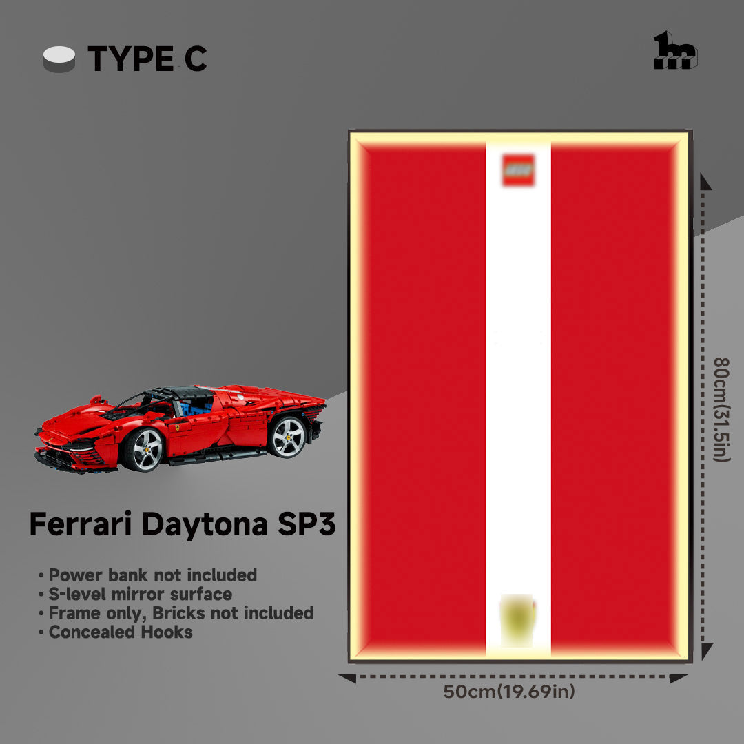 LEGO® Technic™ Supercar Wall Display Frame And LEGO Set
