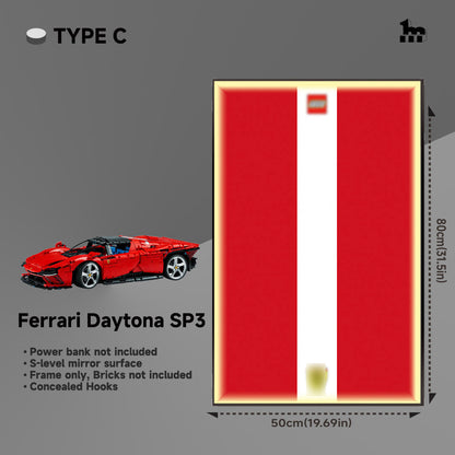 LEGO® Technic™ Supercar Wall Display Frame And LEGO Set