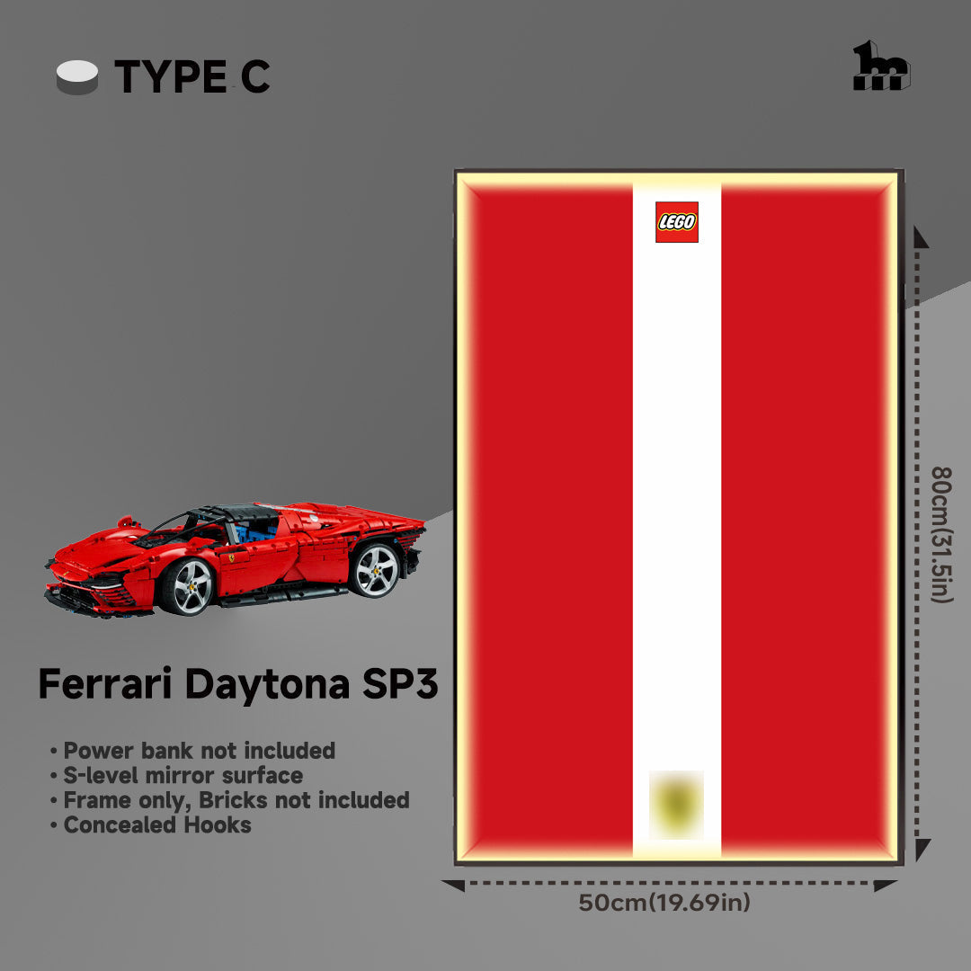 LEGO® TECHNIC™ Ferrari Daytona SP3 42143 Car Display Frame And LEGO Set