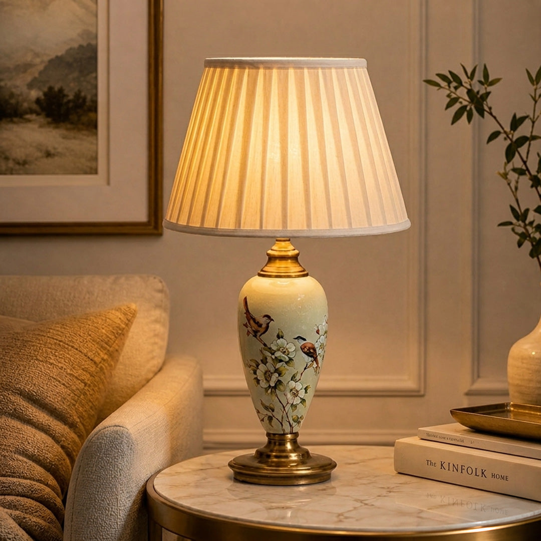 Fiesta Marble Effect Base Decorative Ceramic Table Lamp