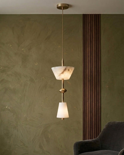 Dual Marble Drop Pendant Light