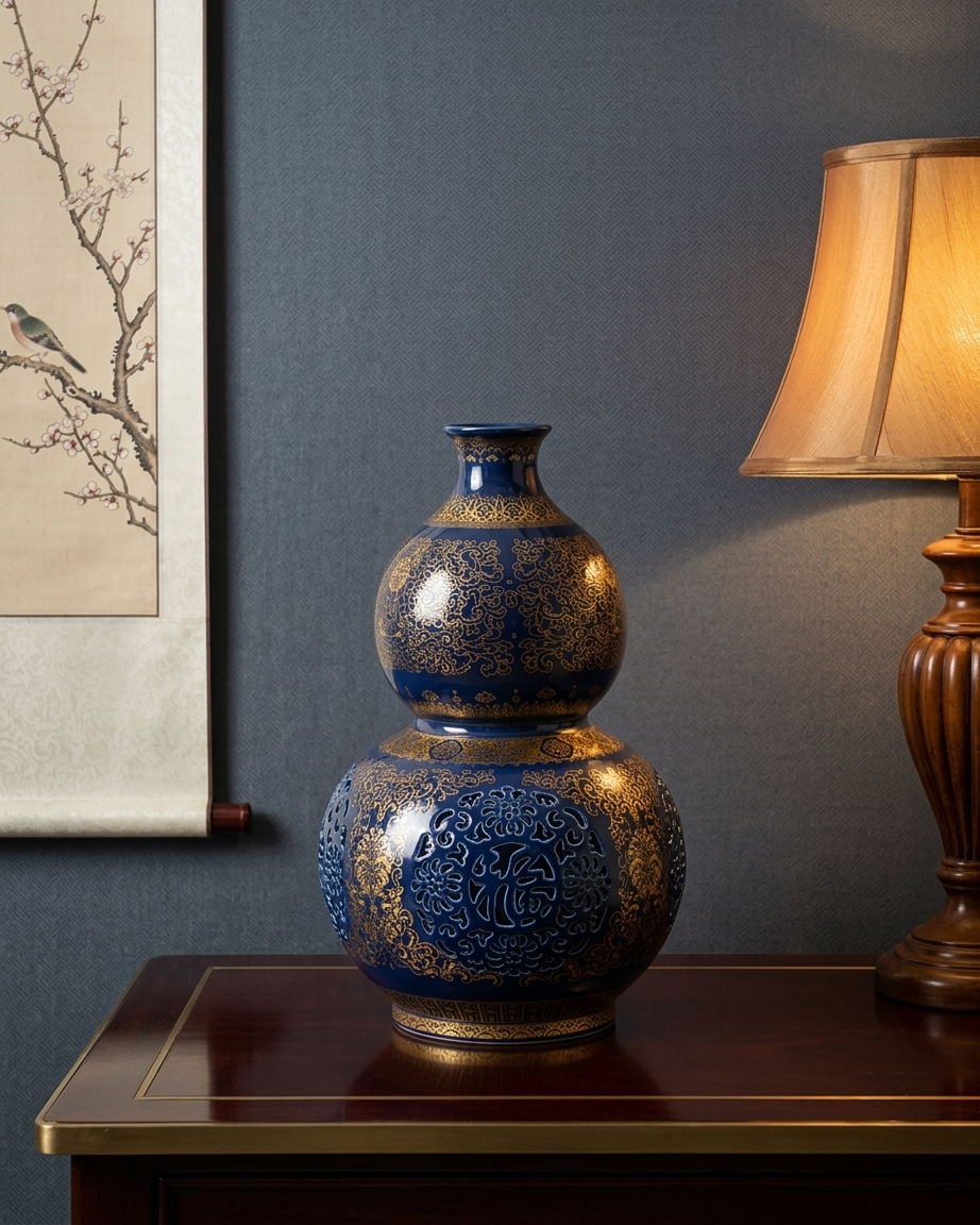 Royal Indigo Heritage Vase