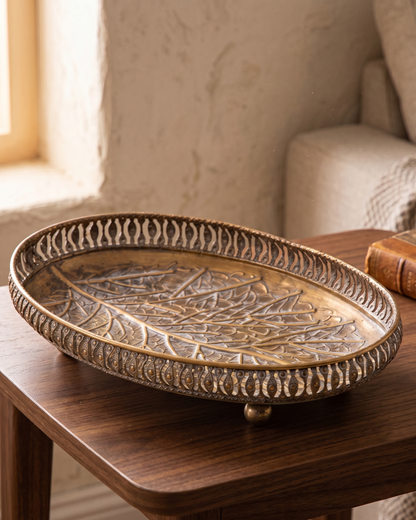 Vintage Birch Leaf Serving Tray - Small