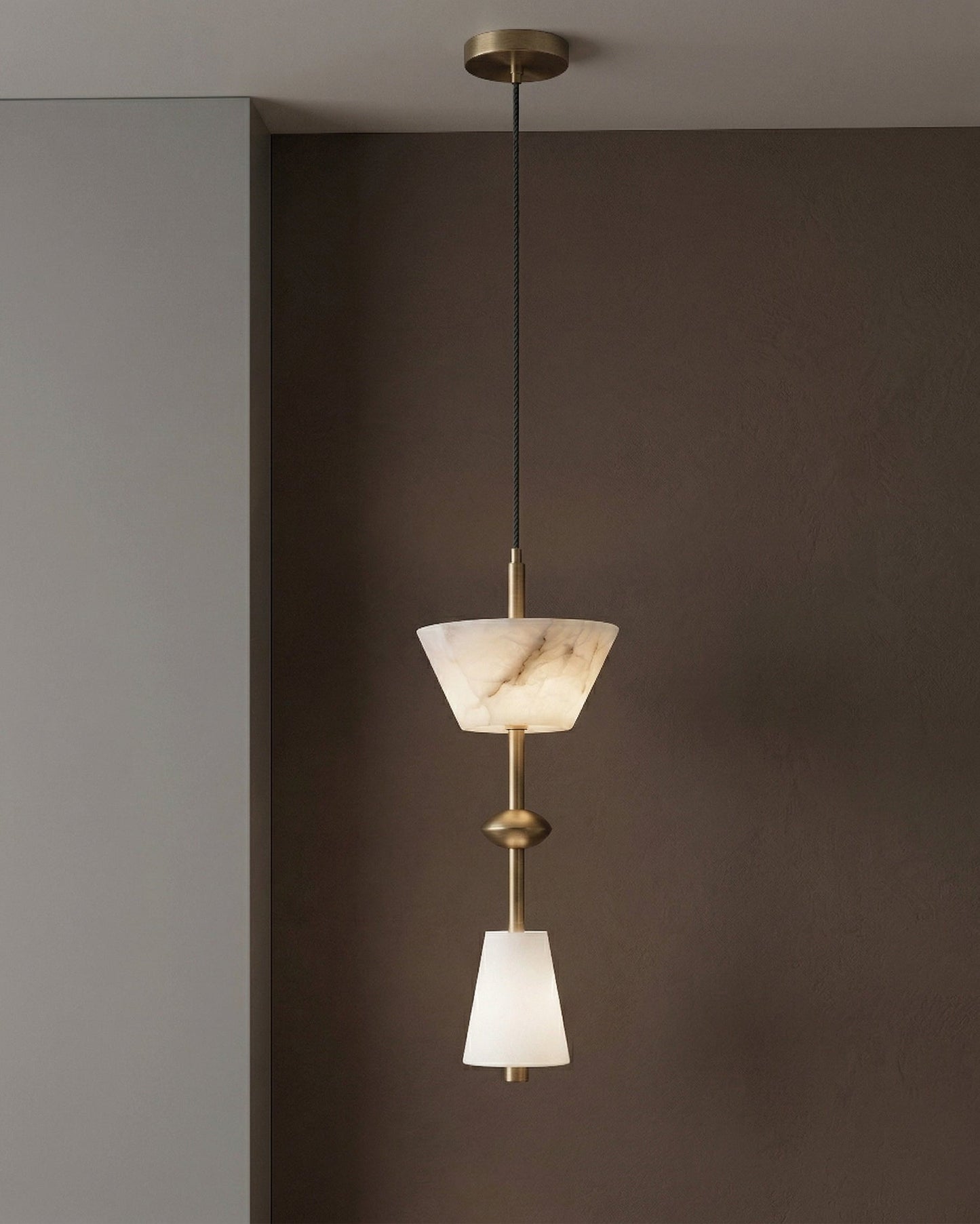Dual Marble Drop Pendant Light