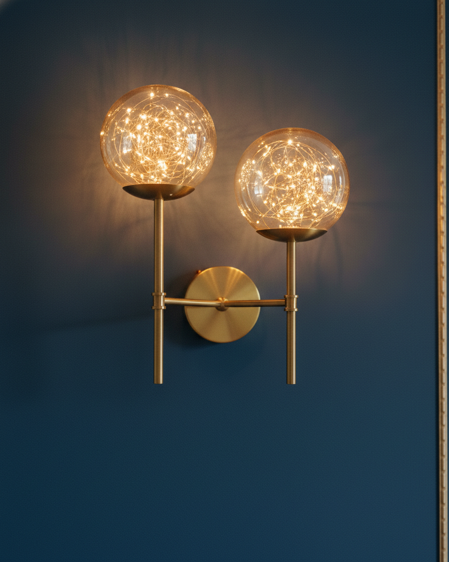 Double Globe Wall Light