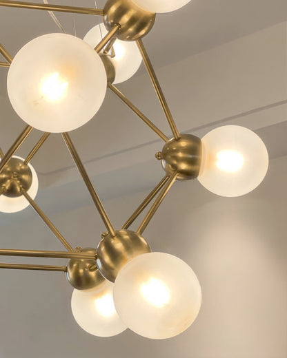 Gold Globe Cluster Chandelier