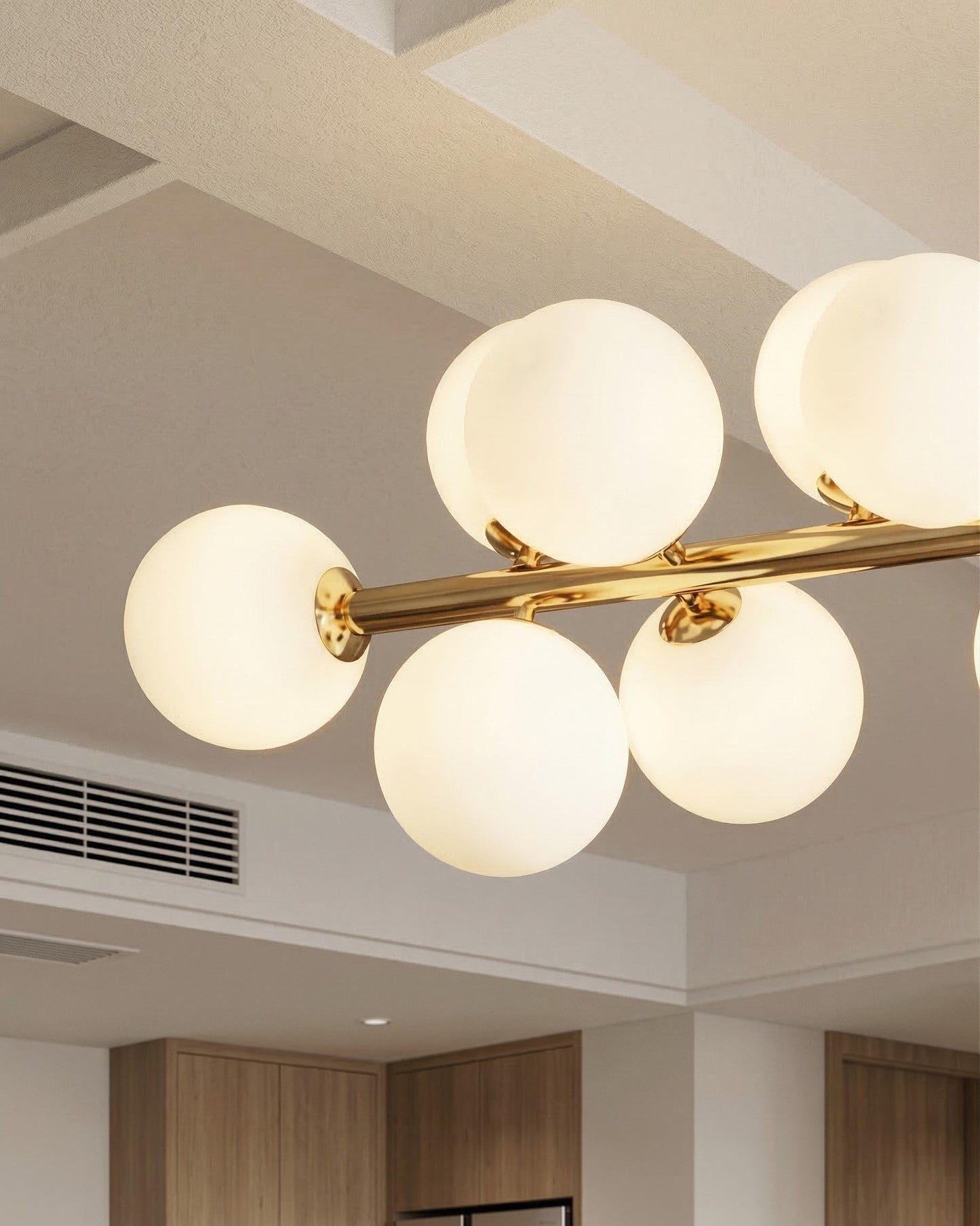 Liner Globe Bar Chandelier - White