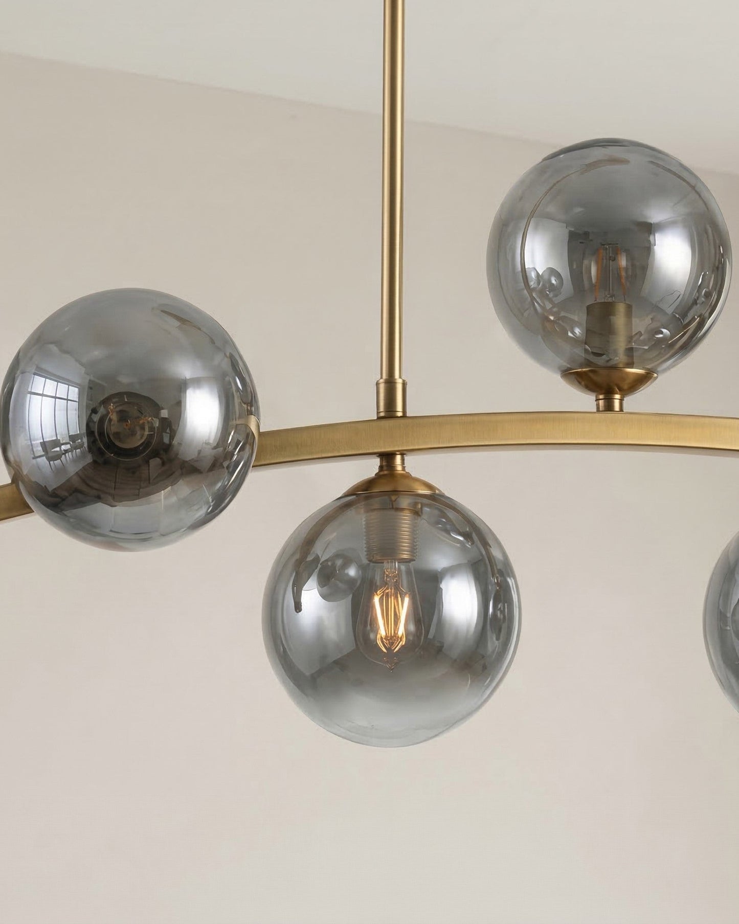 Curved Globe Bar Chandelier