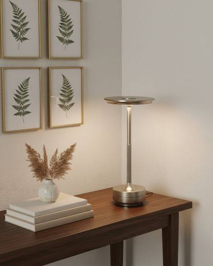 LunaTouch Rechargeable Table Lamp - Silver