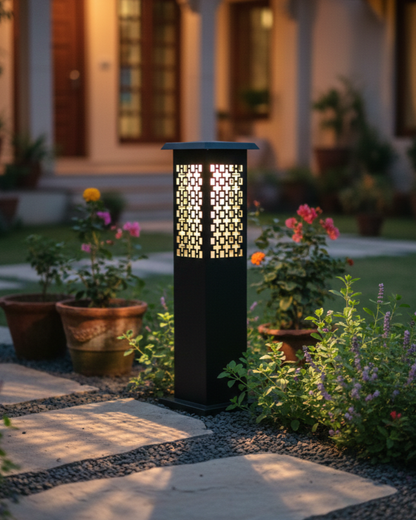 Pattern Cut Garden Bollard
