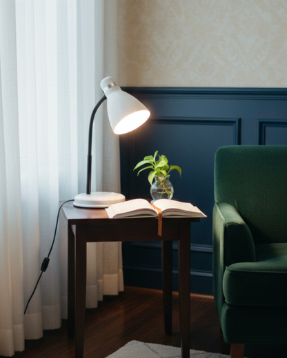 Focus Arc Table Lamp - White