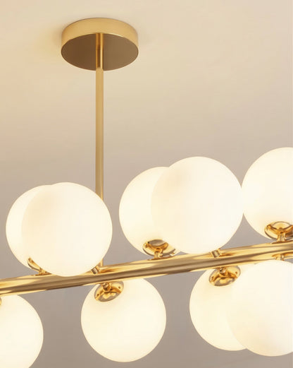 Liner Globe Bar Chandelier - White