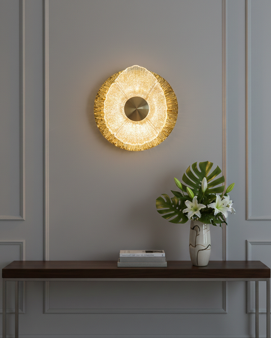 Luxe Bloom Disc Wall Sconce