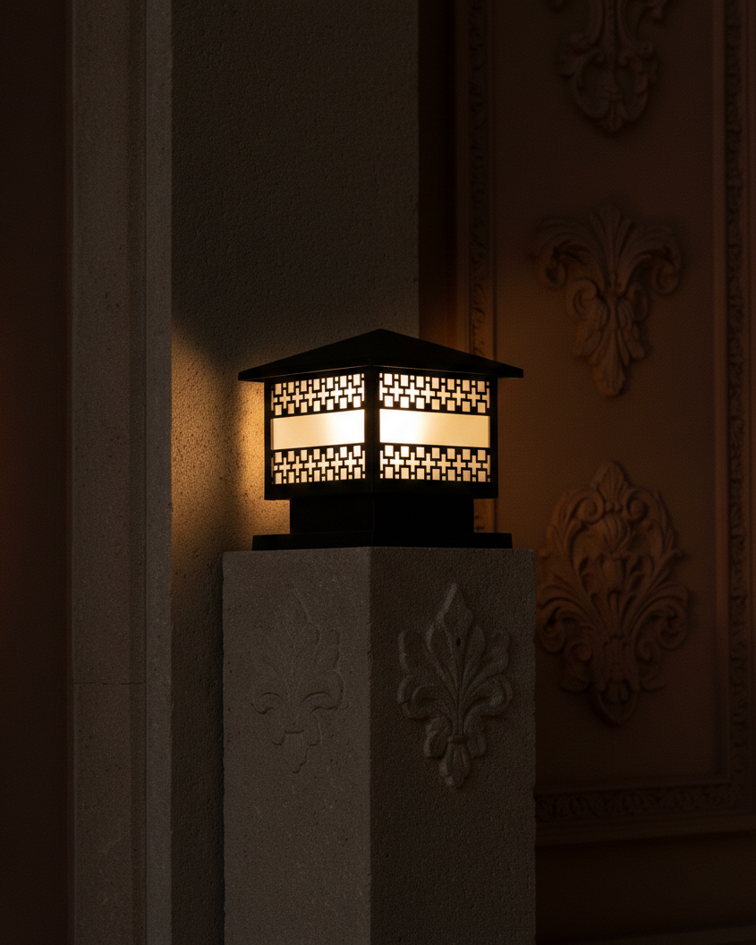 Geometric Ourdoor Gate Light