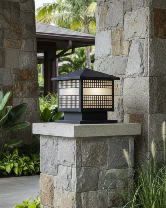 Square Pattern Ourdoor Gate Light
