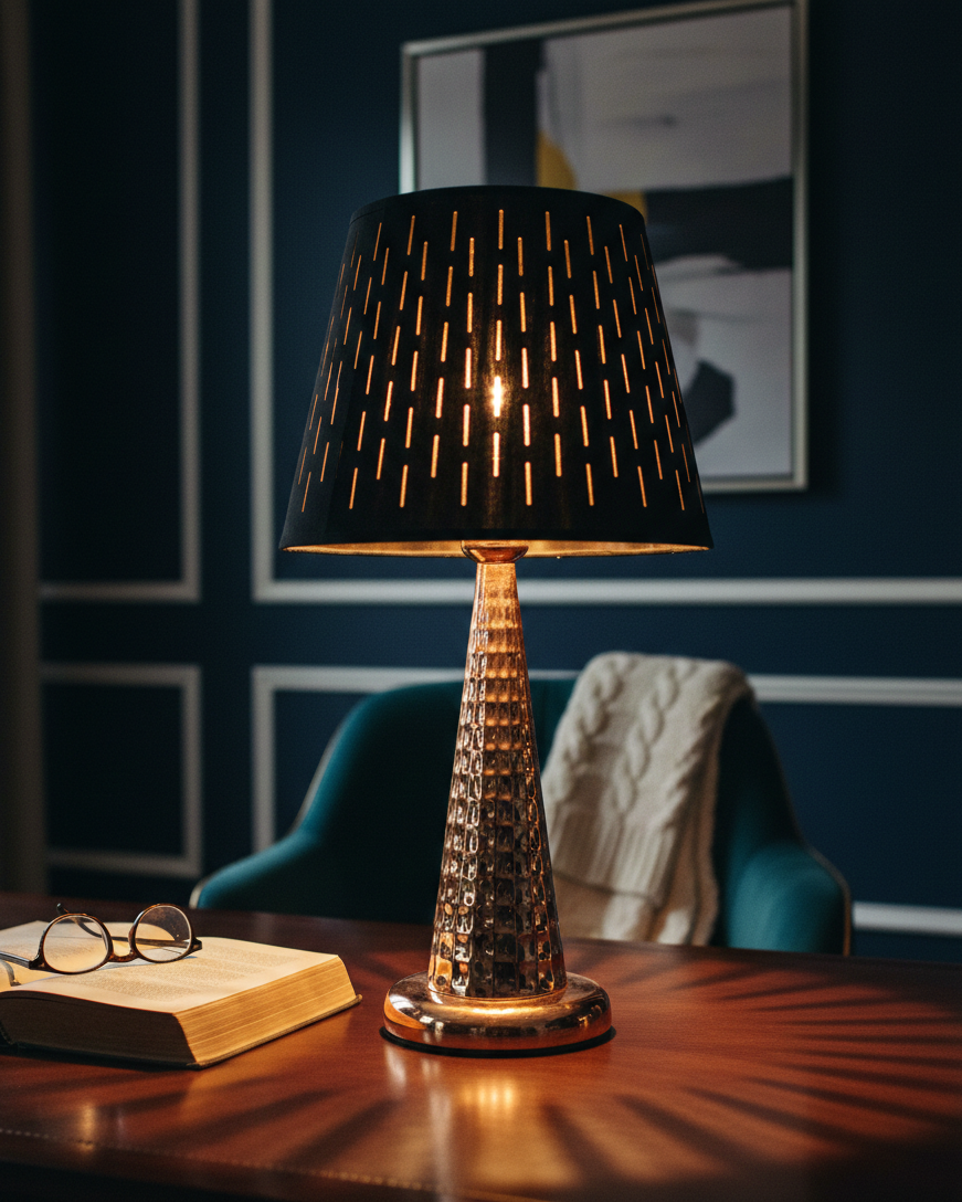 Gilded Ember Table Lamp