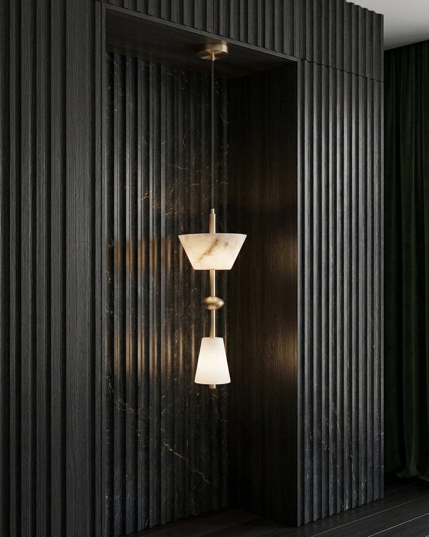 Dual Marble Drop Pendant Light
