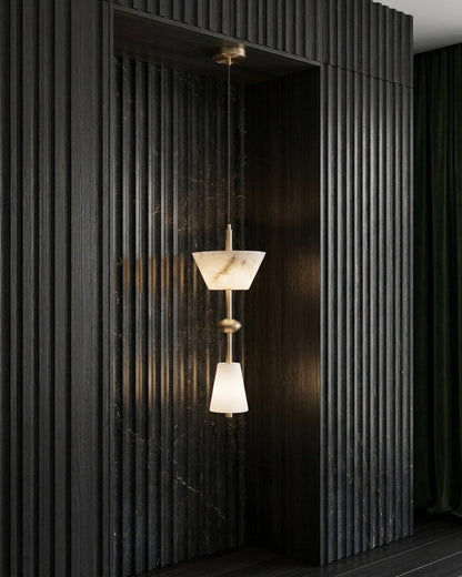 Dual Marble Drop Pendant Light