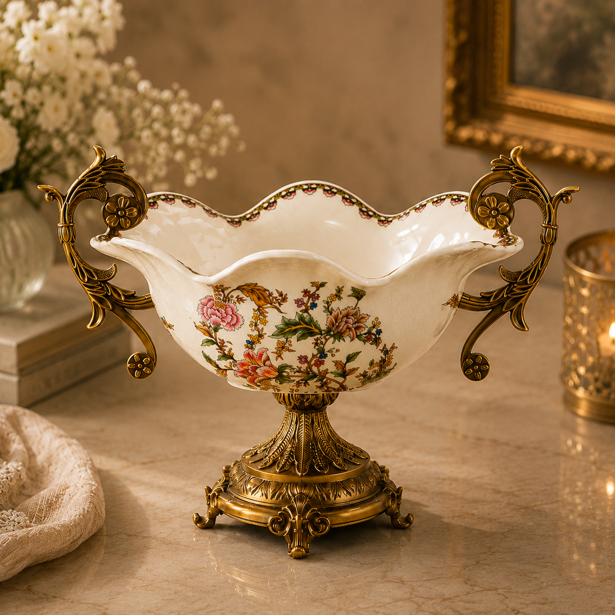 Ornovia Signature Bowl Decorative Vase & Showpiece for Home & Item for Home Decoration