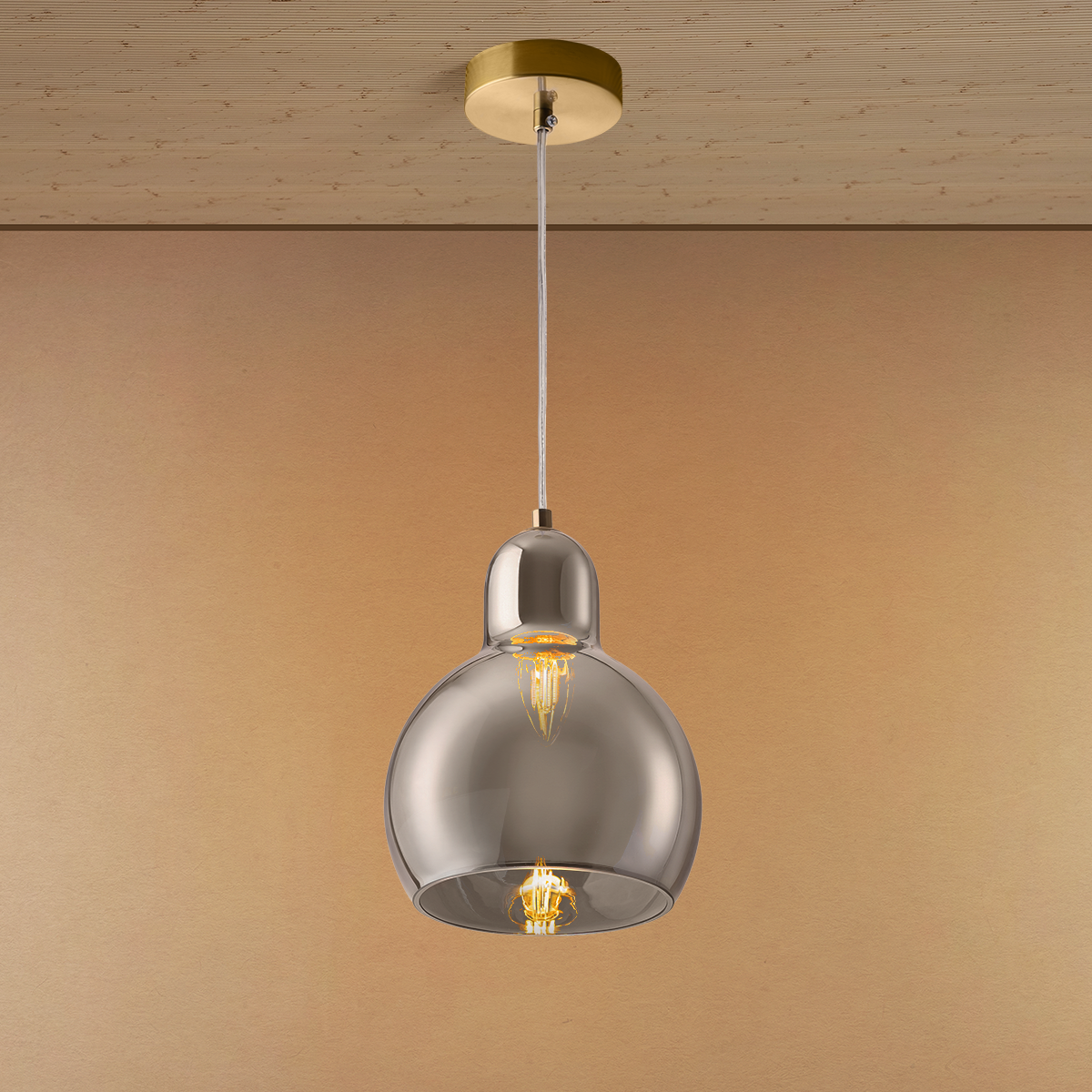 Lumera Globe Pendant Light For Living Room & Home Decoration item -  Grey