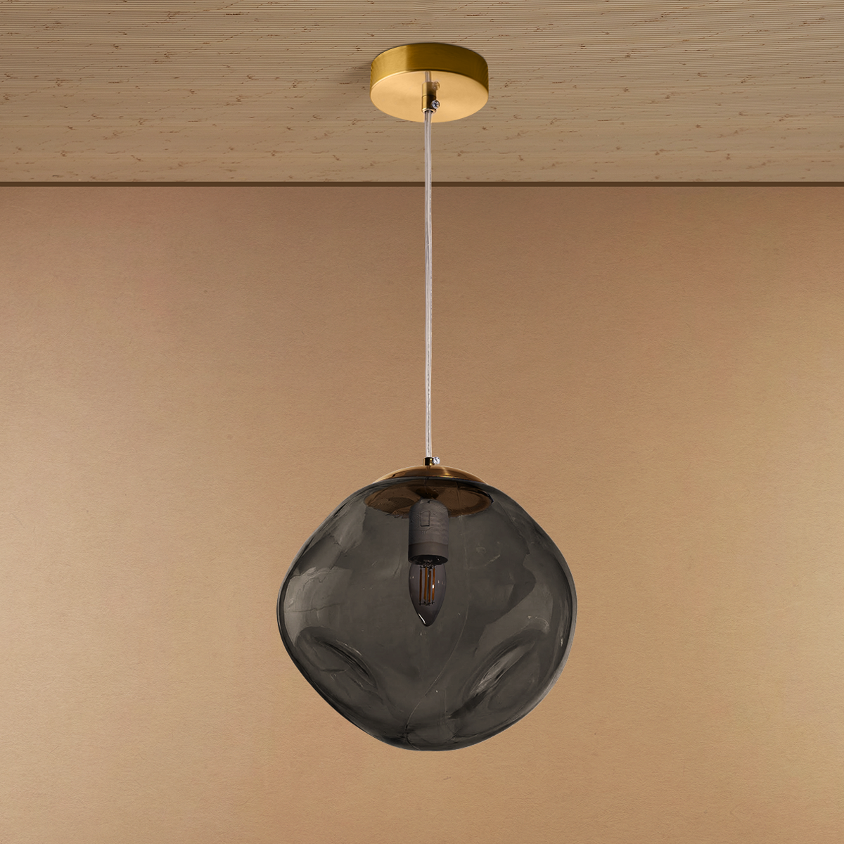 Lumera Drop Ceiling Light For Home & Home Decoration Item - Gray