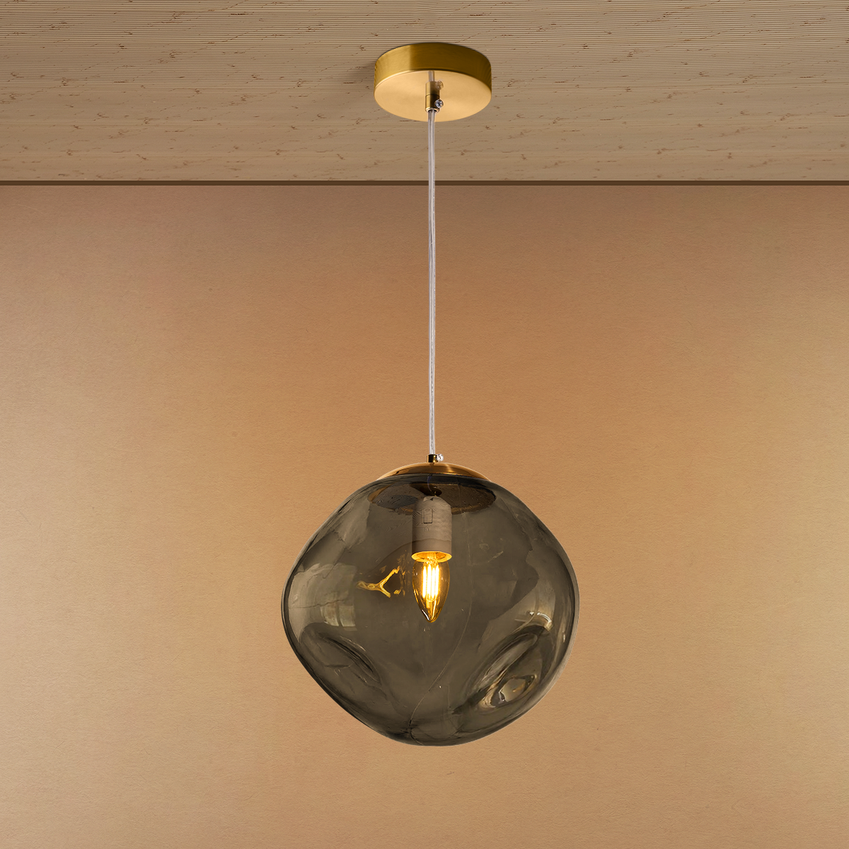 Lumera Drop Ceiling Light For Home & Home Decoration Item - Gray