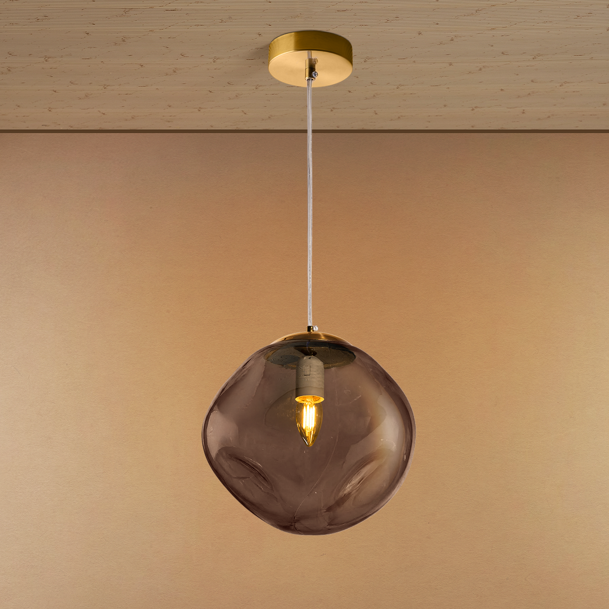 Lumera Drop Ceiling Light For Home & Home Decoration Item - Amber