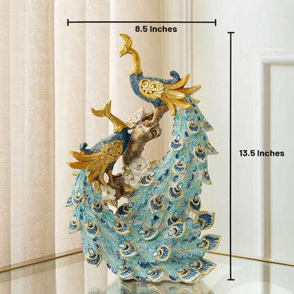 Lustrous Lovebirds Home Decoration Showpiece
