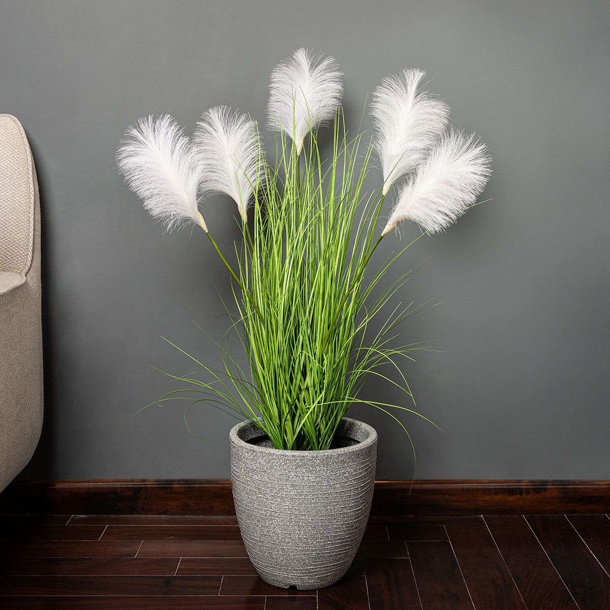 Soft Meadow Pampas Grass Artificial Plant  (3 Feet) (Natural Feel)