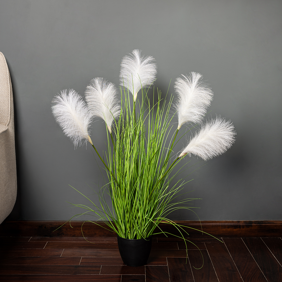 Soft Meadow Pampas Grass Artificial Plant  (3 Feet) (Natural Feel)