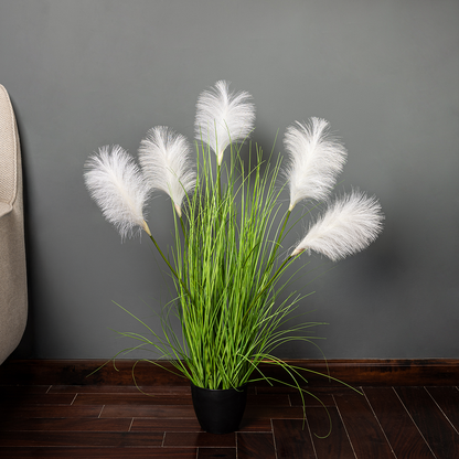 Soft Meadow Pampas Grass Artificial Plant  (3 Feet) (Natural Feel)