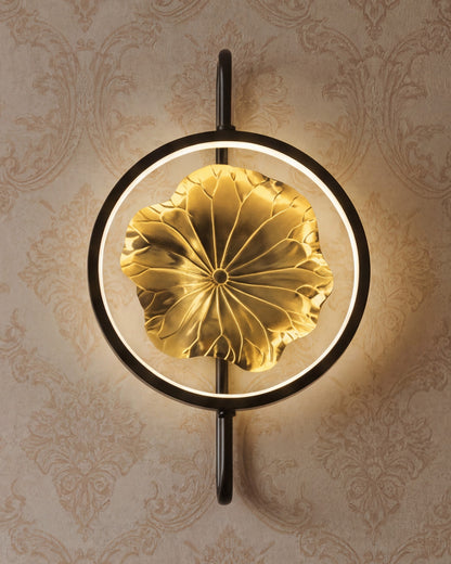 Golden Bloom Halo Wall Light