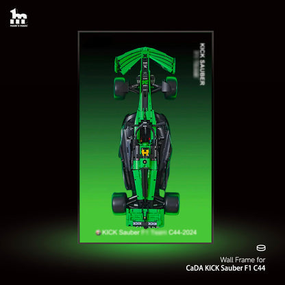 CaDA KICK Sauber F1 C44 Car Display Wall Frame And LEGO Set