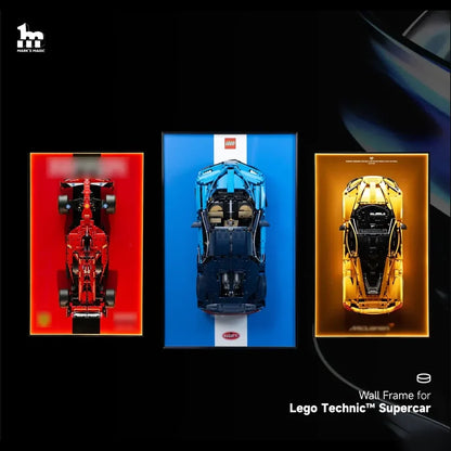 LEGO® Technic™ Supercar Wall Display Frame And LEGO Set