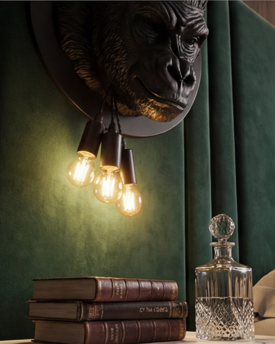Gorilla Head Wall Light