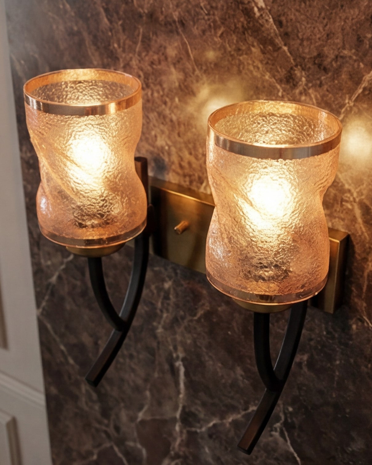 Double Glass Wall Light