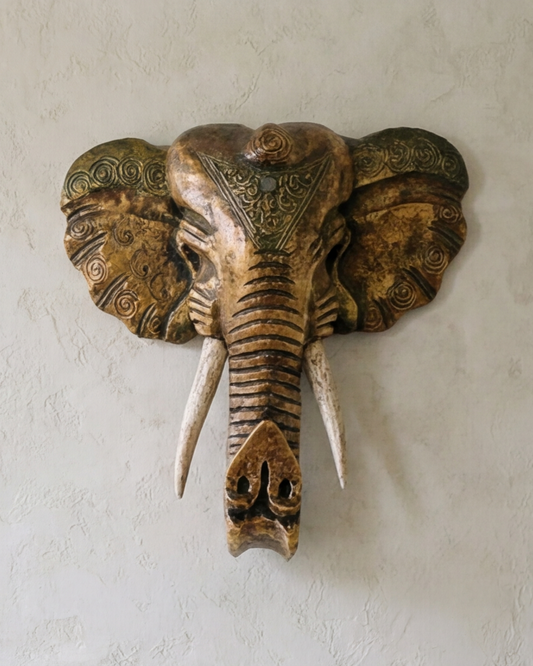 Royal Elephant Head Wall Mount