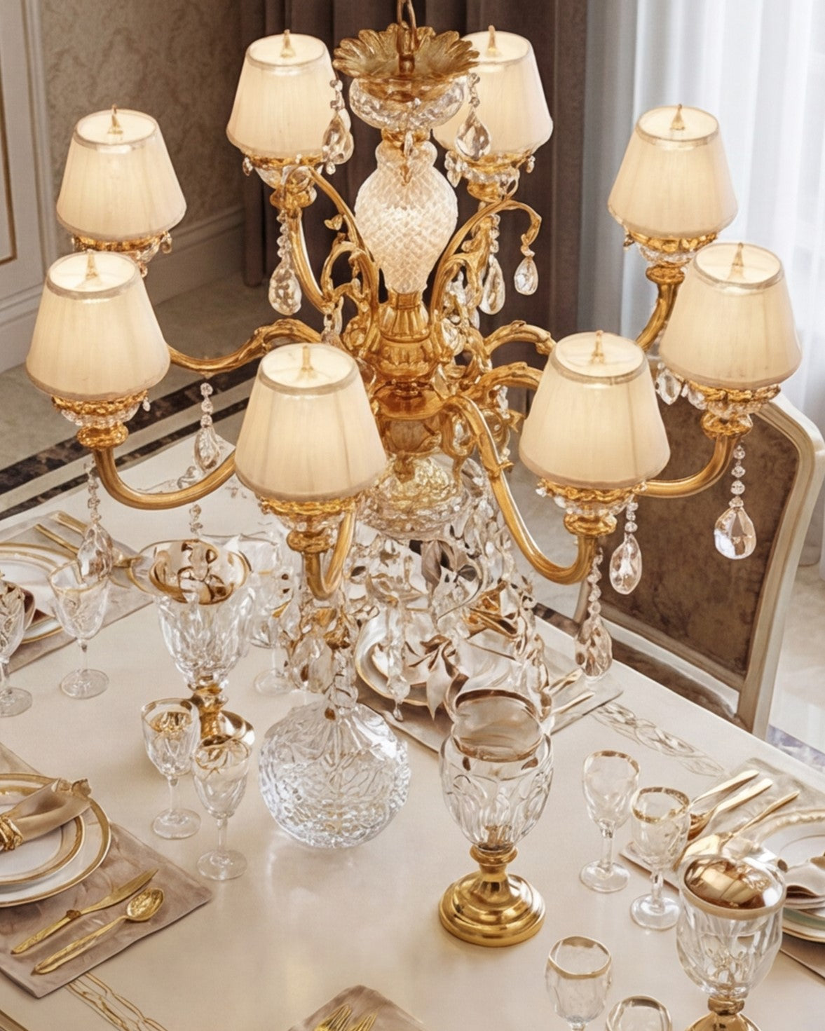 Royal Elysian Crystal Chandelier - 8 Bulb