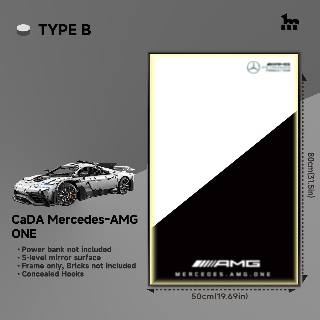 CaDA Mercedes-AMG ONE Car Display Wall Frame And LEGO Set