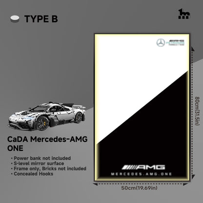 CaDA Mercedes-AMG ONE Car Display Wall Frame And LEGO Set