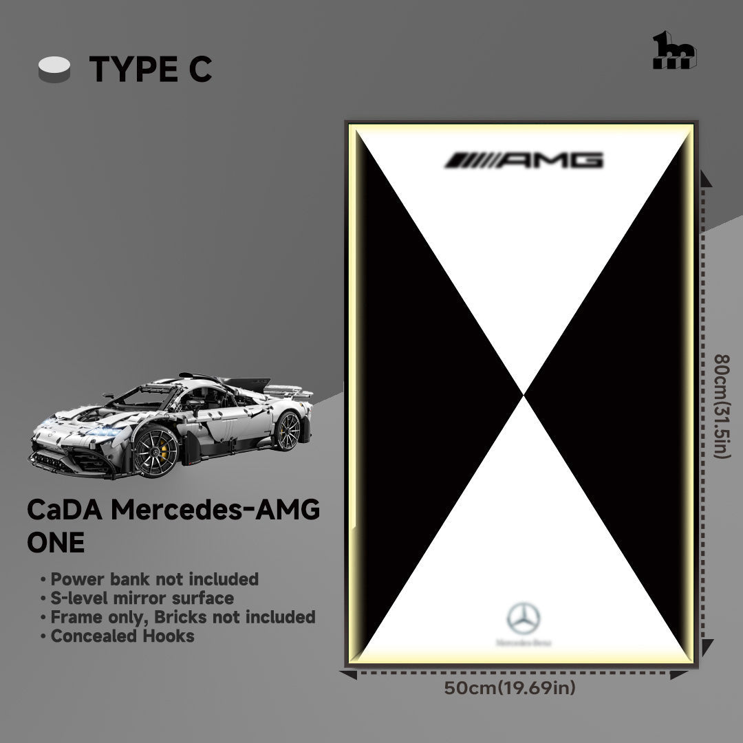 CaDA Mercedes-AMG ONE Car Display Wall Frame And LEGO Set